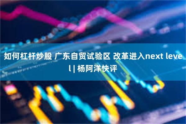 如何杠杆炒股 广东自贸试验区 改革进入next level | 杨阿洋快评