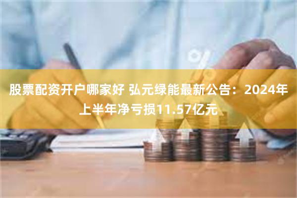 股票配资开户哪家好 弘元绿能最新公告：2024年上半年净亏损11.57亿元