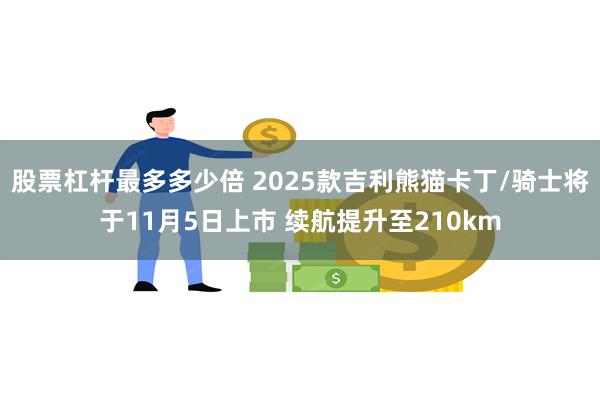 股票杠杆最多多少倍 2025款吉利熊猫卡丁/骑士将于11月5日上市 续航提升至210km