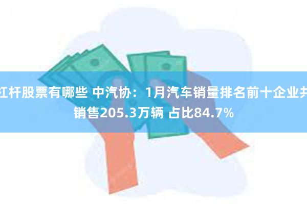 杠杆股票有哪些 中汽协：1月汽车销量排名前十企业共销售205.3万辆 占比84.7%